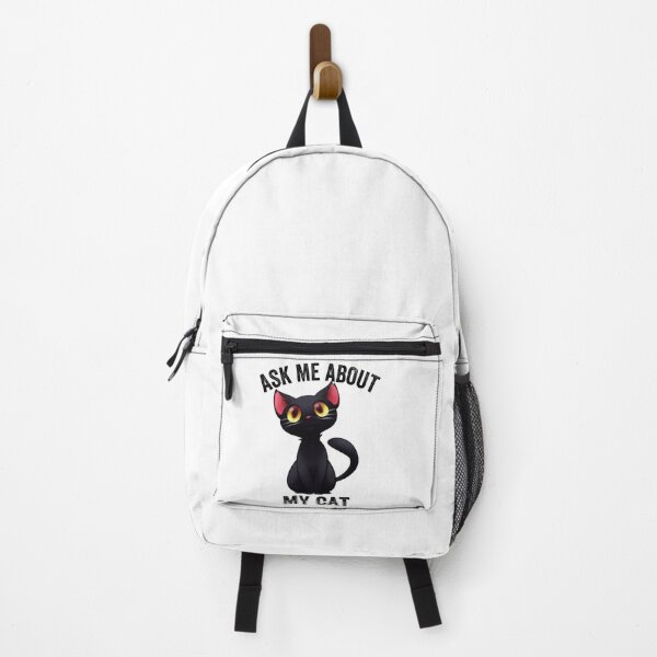 Item preview, Ask me about my cat, funny cat owner, quote | Funny Cat Dad Quotes | black cat designed and sold by Alice-Stewart.
