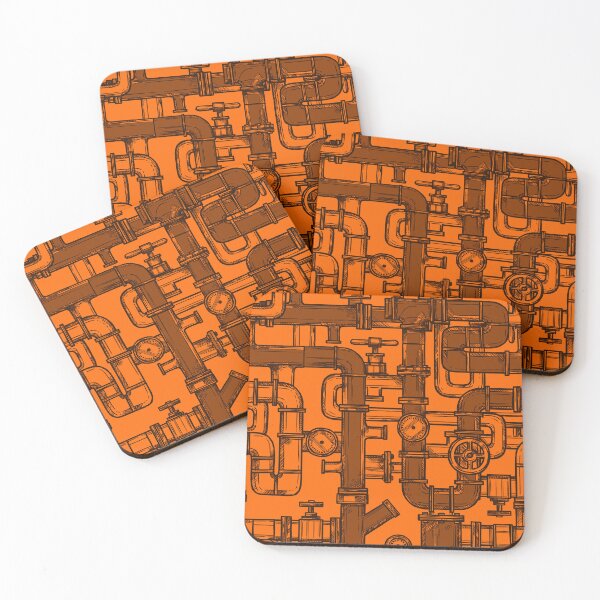 Item preview, Orange within Orange Pipe Pattern designed and sold by Art-by-Geoff.