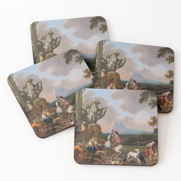 Item preview, A Hunting Party by a Roman Ruin | Abraham Hondius | 1660 Renaissance Art designed and sold by CJET.