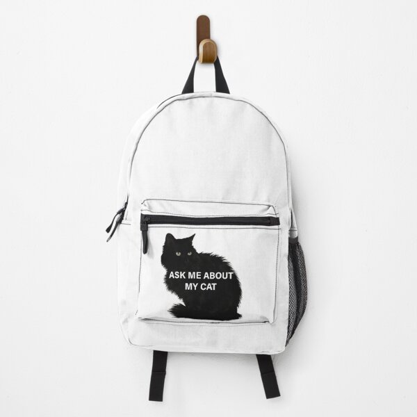 Item preview, Ask me about my cat, funny cat owner, quote | Funny Cat Dad Quotes | black cat designed and sold by Alice-Stewart.