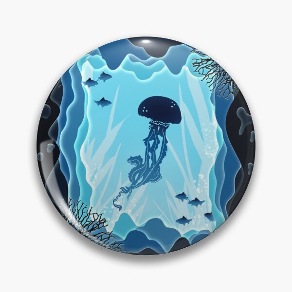 Item preview, Blue Ocean Swimming Jellyfish Lightbox  designed and sold by Designs-by-Lou.