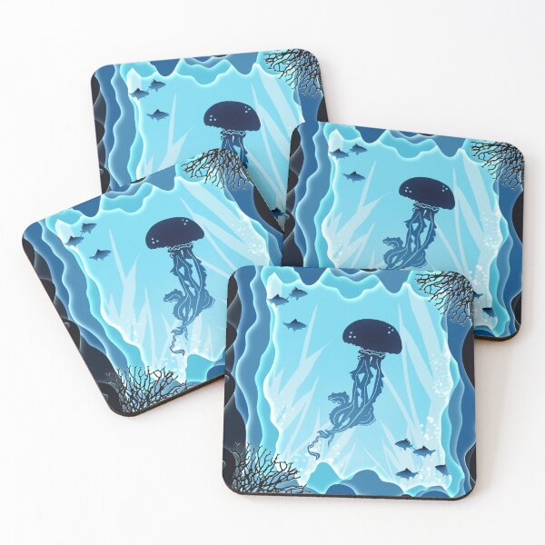 Item preview, Blue Ocean Swimming Jellyfish Lightbox  designed and sold by Designs-by-Lou.
