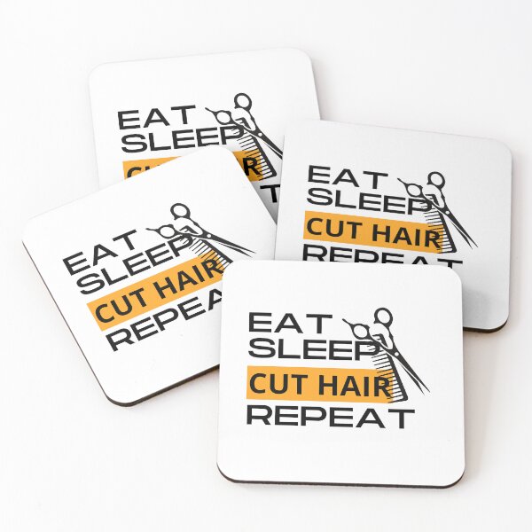 Item preview, Eat Sleep Cut hair Repeat designed and sold by Red Ouane.