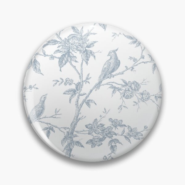 Item preview, Toile de Jouy Pattern in French Blue Colour designed and sold by silver6press.