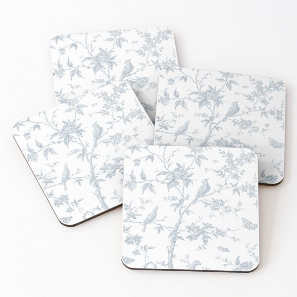 Item preview, Toile de Jouy Pattern in French Blue Colour designed and sold by silver6press.