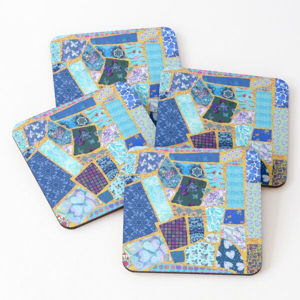 Item preview, Colorful patchwork kintsugi seamless pattern designed and sold by AleFairyland.