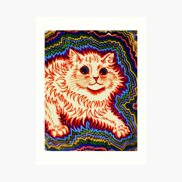 quot Kaleidoscope cat Louis Wain Psychedelic Cat Art Electric Cat quot Kaleidoscope cat Louis Wain Psychedelic Cat Art Electric Cat