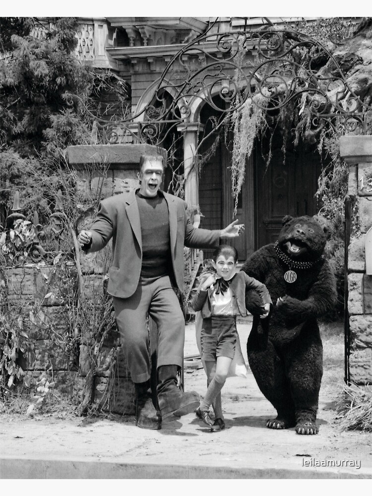 Eddie Munster Herman Munster Olga Bear Dancing Poster For Sale By Leilaamurray Redbubble