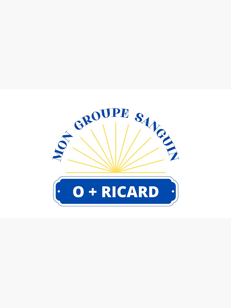 Discover Mon Groupe Sanguin O + RICARD Casquette De Baseball