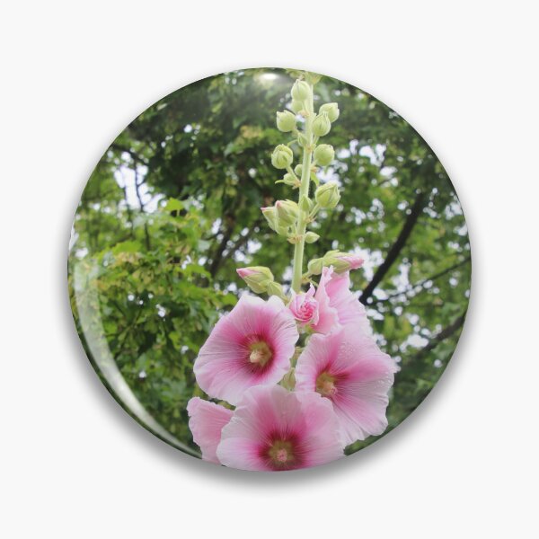 Item preview, Pink hollyhock designed and sold by gritsandbits.