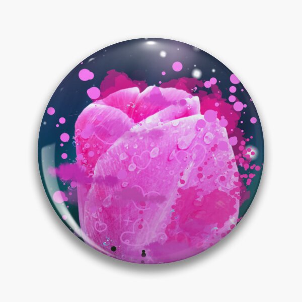 Aperçu de l'œuvre Art floral aquarelle fleur de tulipes roses créée et vendue par Ascooepics.
