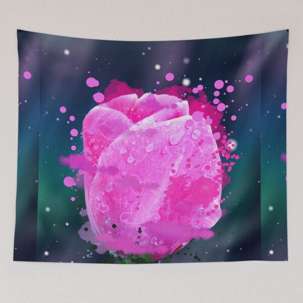 Item preview, Pink Tulips Blossom Watercolor Floral Art designed and sold by Ascooepics.