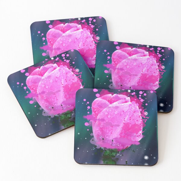 Item preview, Pink Tulips Blossom Watercolor Floral Art designed and sold by Ascooepics.