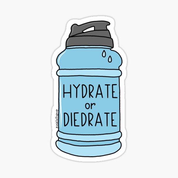 Stay hydrated water bottle Sticker for Sale by jenikahalsey