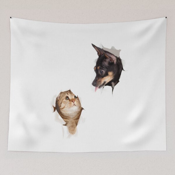 Item preview, Cute Cat and Dog  designed and sold by yourworldusa.