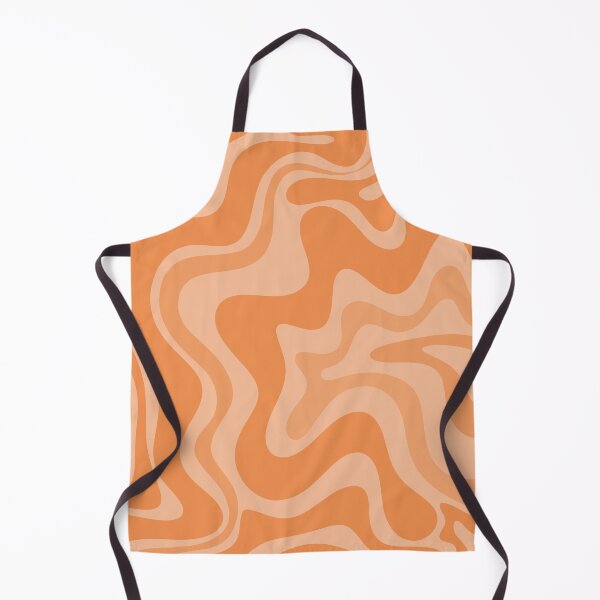 Item preview, Retro Liquid Swirl Abstract Pattern in Muted Apricot Orange designed and sold by kierkegaard.