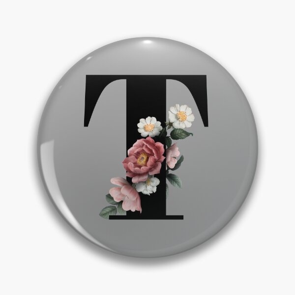 Item preview, Floral Initial - T designed and sold by CulverCrafts.