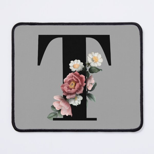 Item preview, Floral Initial - T designed and sold by CulverCrafts.