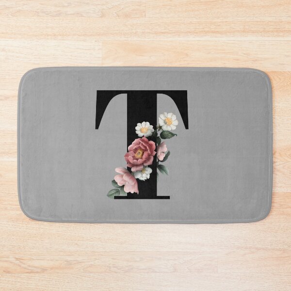 Item preview, Floral Initial - T designed and sold by CulverCrafts.