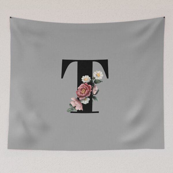 Item preview, Floral Initial - T designed and sold by CulverCrafts.