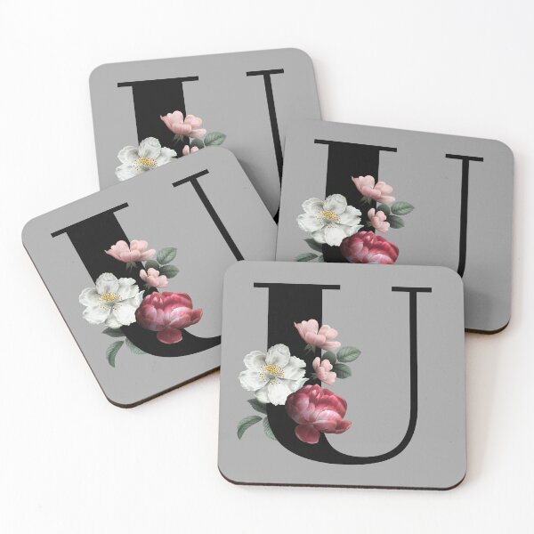 Item preview, Floral Initial - U designed and sold by CulverCrafts.