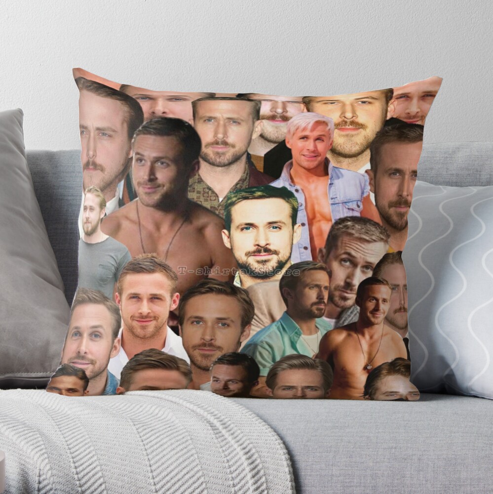 Ryan Gosling Photo Collage Throw Pillow for Sale by T-shirtakStore