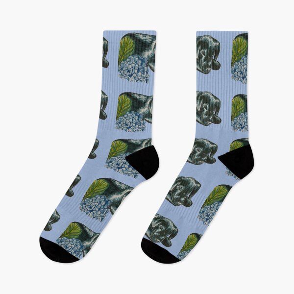 Item preview, Black Lab Among the Hydrangeas- no background designed and sold by Danielle Seay.