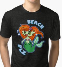 Cute Kawaii Anime Mermaid Retro Tri-blend T-Shirt