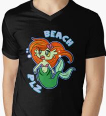 Cute Kawaii Anime Mermaid Retro Men's V-Neck T-Shirt