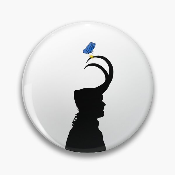 Item preview, loki silhouette w butterfly designed and sold by isaartthing.