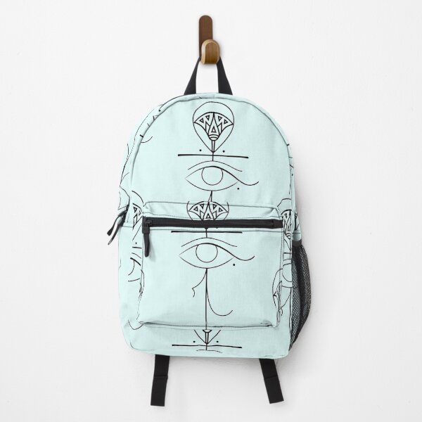 Item preview, Ankh with Eye of Horus & Egyptian Lotus flower drawing  designed and sold by ABIR ILLUSTRATION.