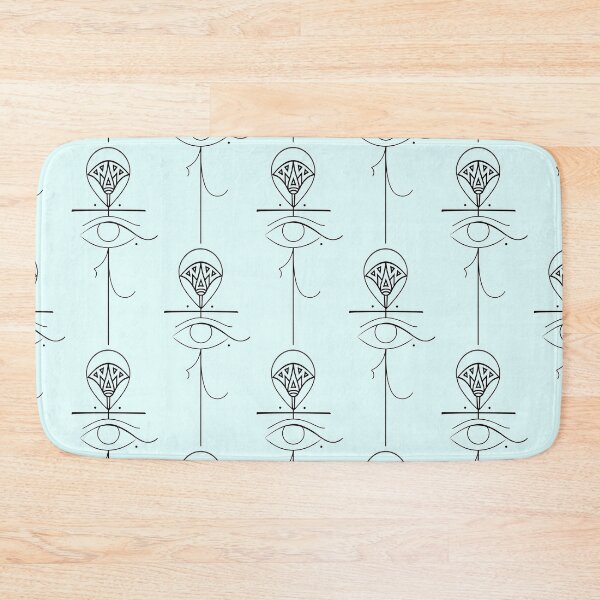Item preview, Ankh with Eye of Horus & Egyptian Lotus flower drawing designed and sold by ABIR ILLUSTRATION.
