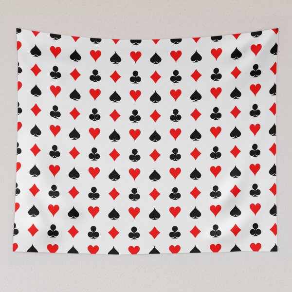 Item preview, Red and Black Playing Card Suit Pattern designed and sold by Bumblefuzzies.