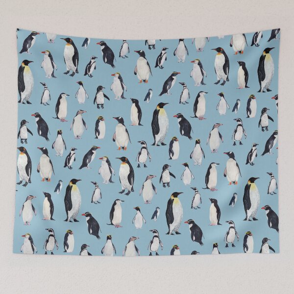 Item preview, PENGUINS of the world- poster heights designed and sold by BEATRIZ ABAITUA.