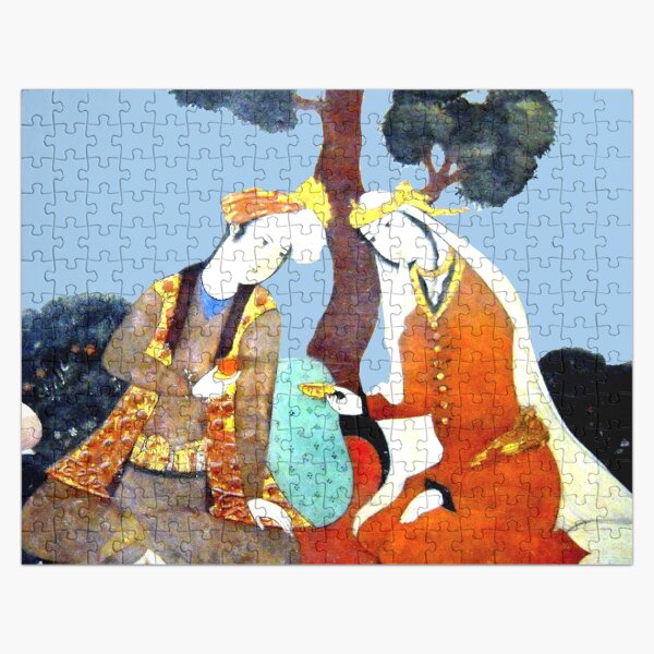 "Persian Fresco Miniature Picnic in the Garden, Isfahan, Iran" Jigsaw