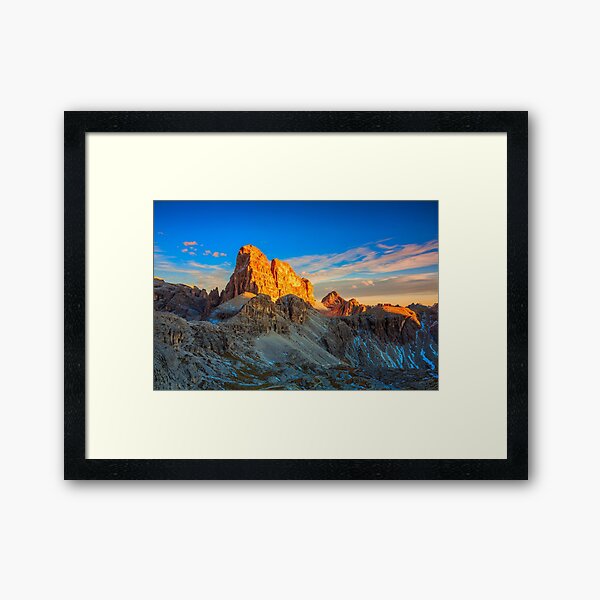 Croda dei Toni evening Framed Art Print