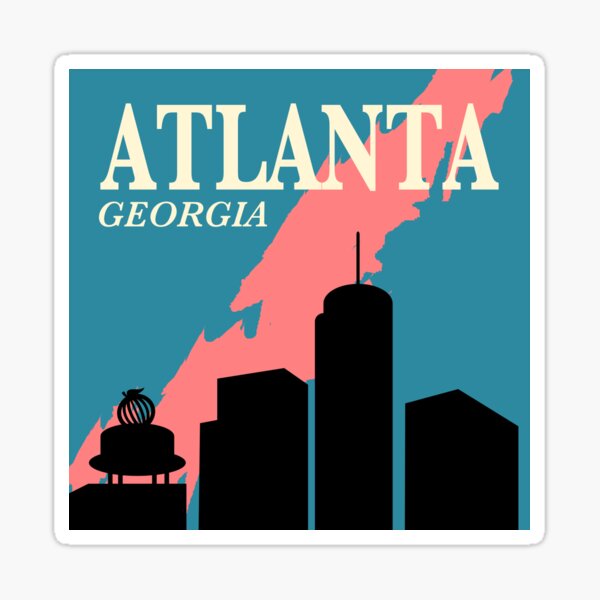 Ann Arbor Tees Atlanta, GA City Skyline - ATL Hot'Lanta Atlanta Braves Falcons T-Shirt