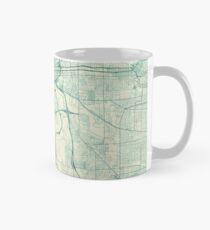 Taza clásica Cleveland Map Blue Vintage