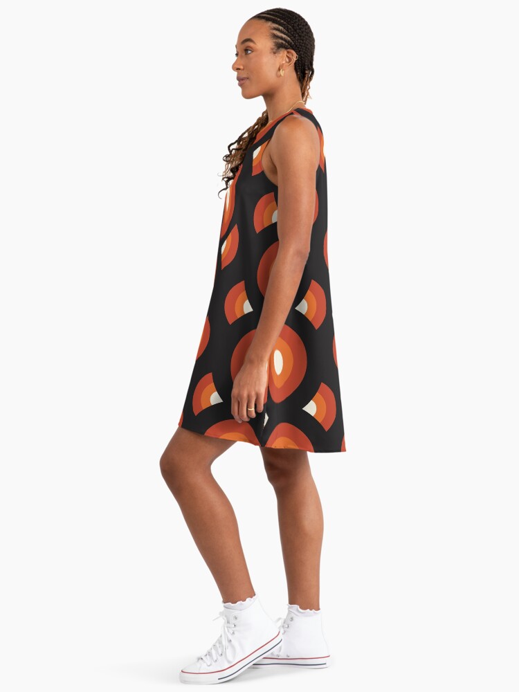Retro 60s 70s Geometric Pattern 1960 A-Line Dress Retro 60s 70s Geometric Pattern 1960 A-Line Dress