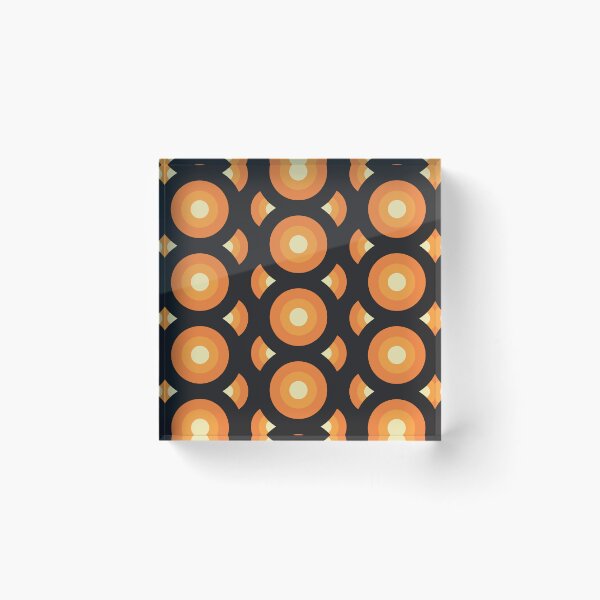 Item preview, Retro 60s 70s Geometric Pattern designed and sold by VintageRetroDep.