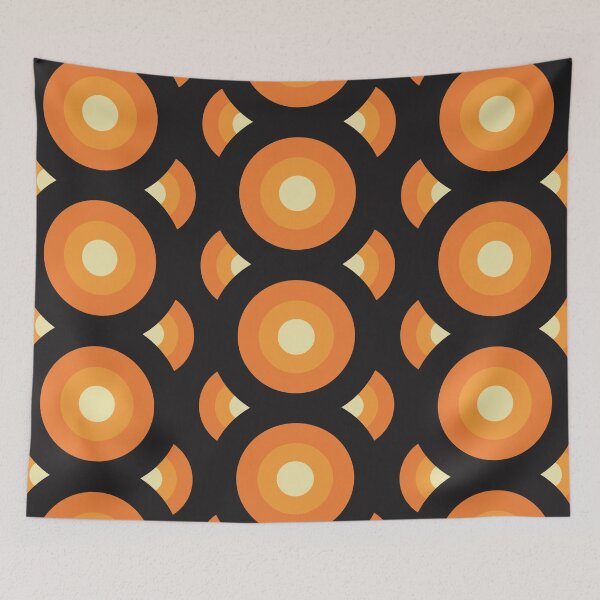 Item preview, Retro 60s 70s Geometric Pattern designed and sold by VintageRetroDep.