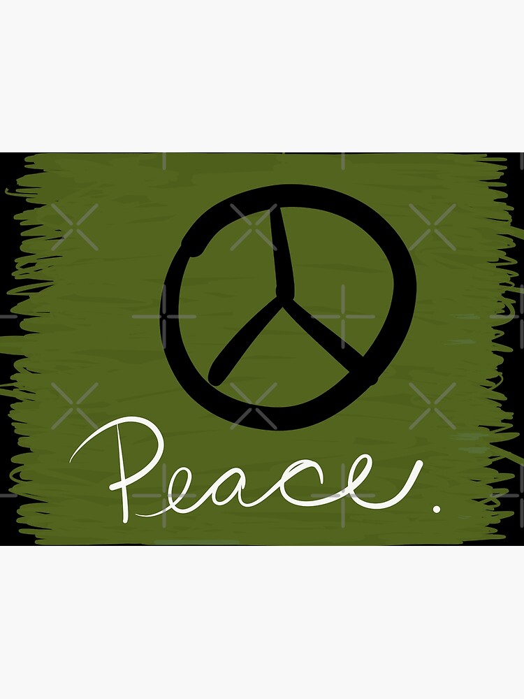 Peace - Peace Sign and Typography Art - Gift for Activist by OneDayArt