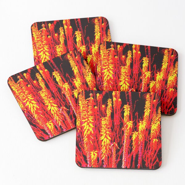 Item preview, Abstract Yello- Fiery Red Aloe Flowers by Iritof designed and sold by iritof.