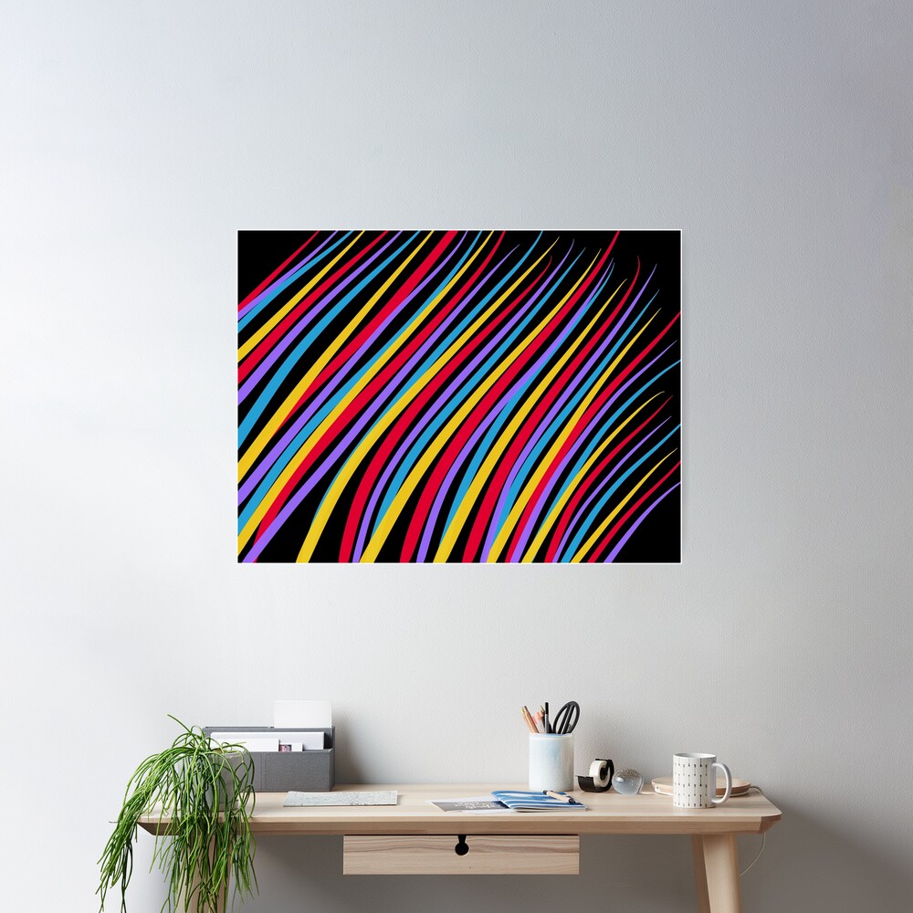 Streaking by OneDayOneImage - 80s Style - Pop Art - Graduation Gift Idea Poster