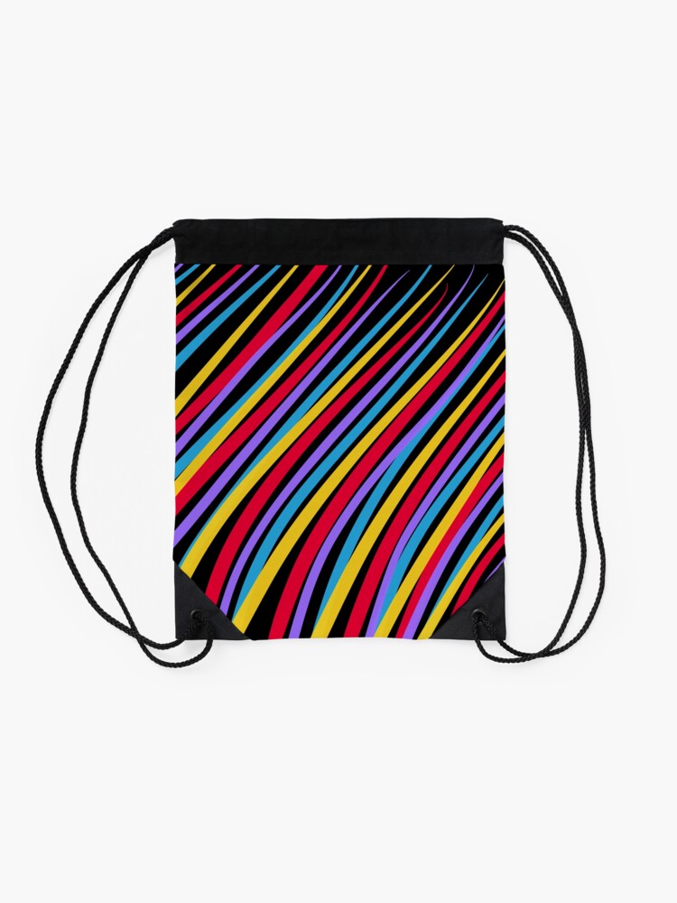 Alternate view of Streaking by OneDayOneImage - 80s Style - Pop Art - Graduation Gift Idea Drawstring Bag