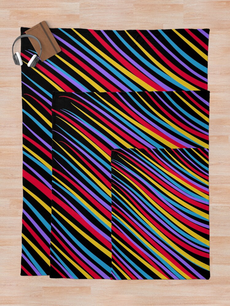 Alternate view of Streaking by OneDayOneImage - 80s Style - Pop Art - Graduation Gift Idea Throw Blanket