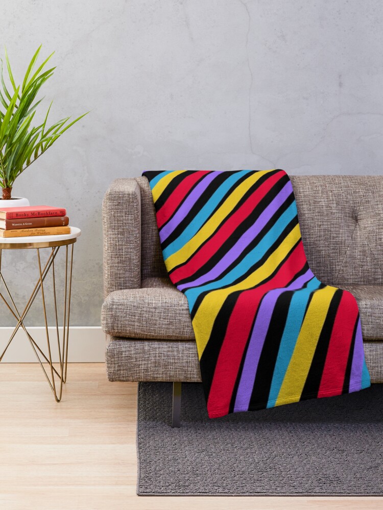 Alternate view of Streaking by OneDayOneImage - 80s Style - Pop Art - Graduation Gift Idea Throw Blanket