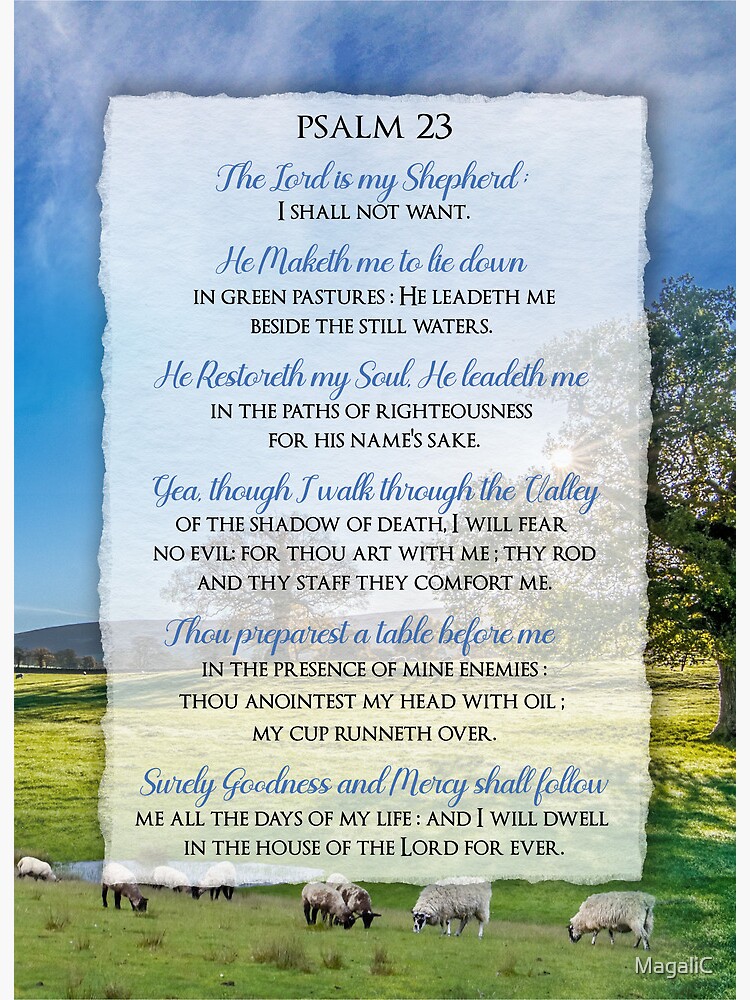 The Lord Is My Shepherd Prayer Tote Bag