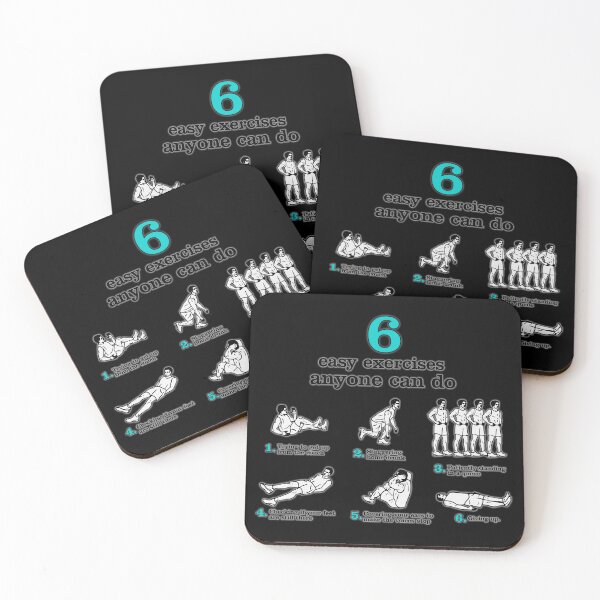 Item preview, 6 easy exercises anyone can do - for black background items designed and sold by IMNIUM.