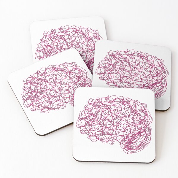 Item preview, Fuchsia Pink Purple Brain Cerebral Psych Psychology Mental Health Neuroscience Anatomy Science Psychiatry Doodle designed and sold by hopecope.